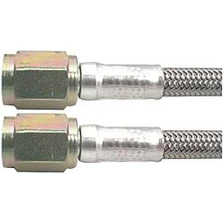 Vortex 180 in. No. 3 Braided Steel Brake Lines with -3AN Straight Ends VO3076558